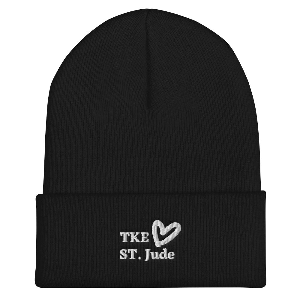 TKE White Logo Beanie